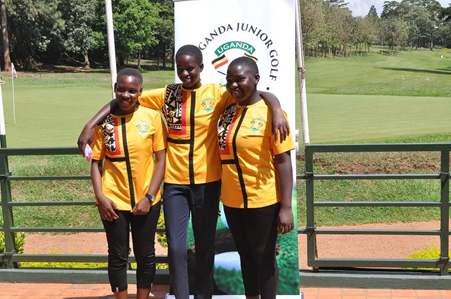 Some the girl golf team players of Uganda.