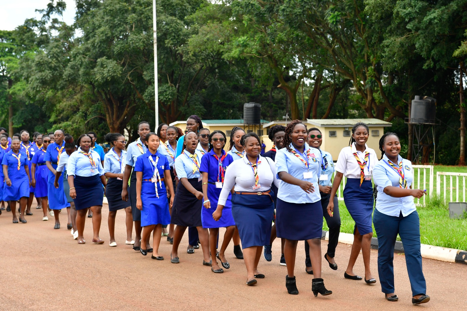 The Uganda Girl Guides Matching at Kololo Ceremonial Grounds