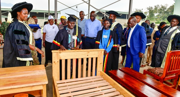 Some of the 198 Students that acquired Industrial Skills at Rwenzori Zonal Industrial Hub